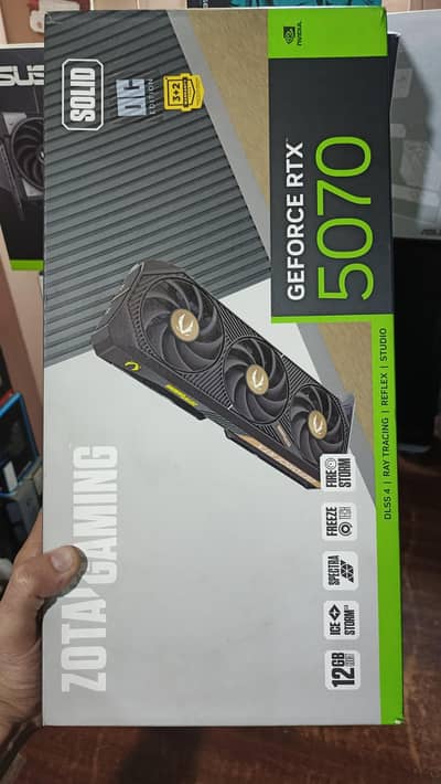 Rtx 5070 zotac solid oc 12GB Gddr7 box open 1 year local warranty
