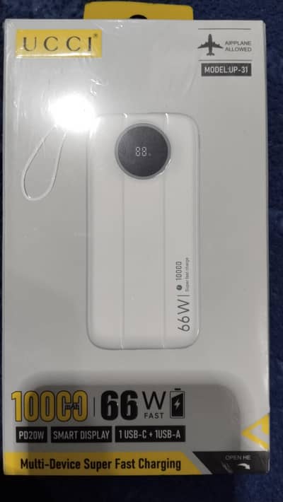 uccci power bank  10000 mAh 60. waat fast