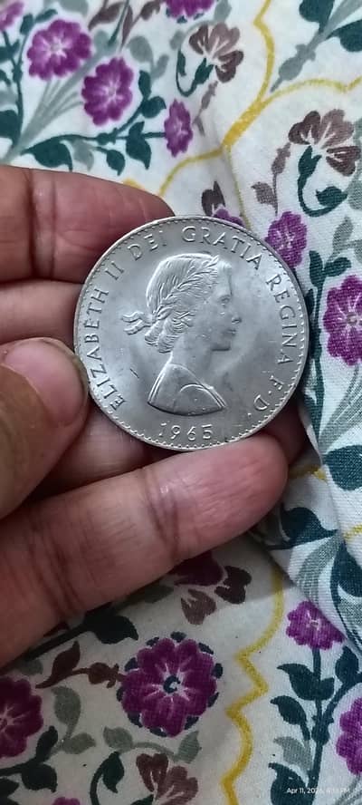 1965 UK Winston Churchill Crown Coin Original – Rare Old British Coin