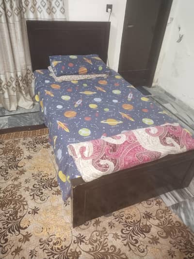 Single bed wooden( without mattress) 0302-3095079)