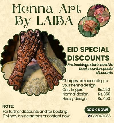 Mehndi artist available