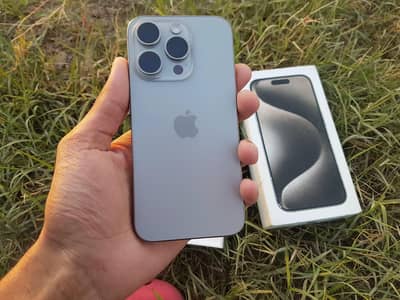 Iphone 15 pro natural titanium with box