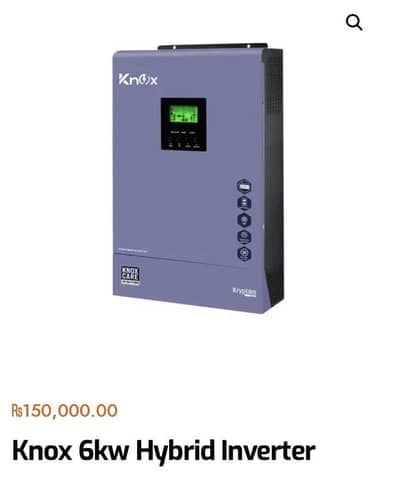 Urgent sale brand new knox 6kV hybrid inverter WA +92 311 9432319
