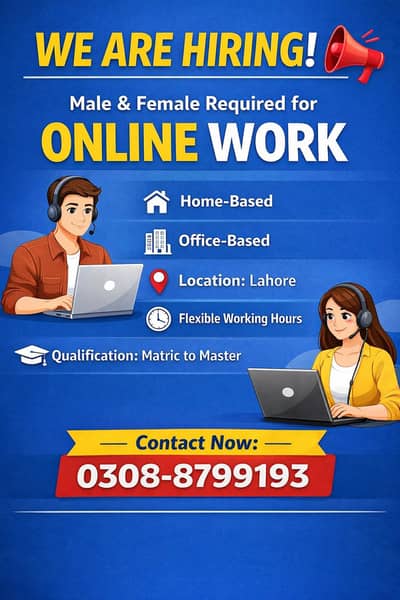 we are hiring male and female