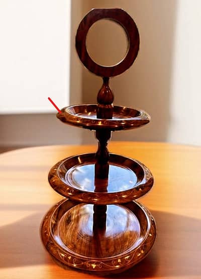 Three-Tier Wooden Stand | Multi-Purpose Dry Fruit & Cake Server