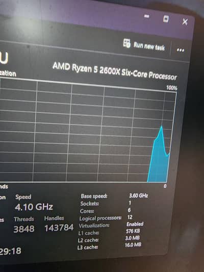 ryzen 5 2600x  4.2ghz overclocked