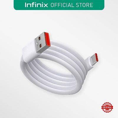 Original Infinix 33W Fast Charging Cable USB A to Type C | High-Speed Data Sync & Power Delivery | Durable Type-C Lead Cord for All Compatible Devices