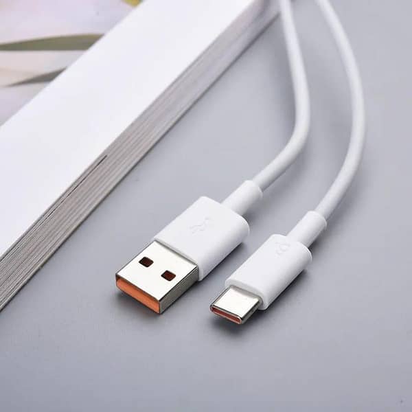 Original Xiaomi Mi 6A Turbo Charger Cable 2 Meter | USB Type-A to Type-C Data Sync | 120W HyperCharge Fast Charging Cord for Mi Redmi Poco