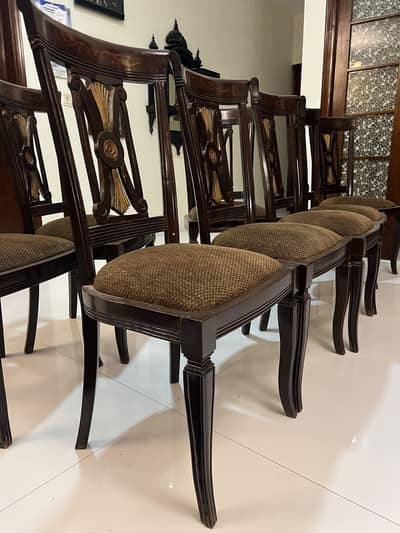 Eight chairs dining table