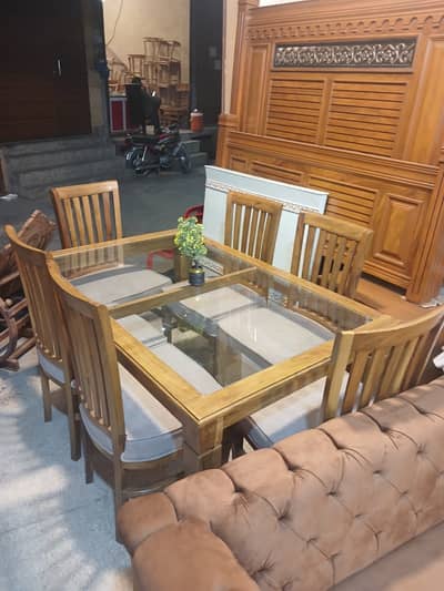 Dinning Table//Wooden Dining//Luxury Dining//6 seater(Wooden Top)