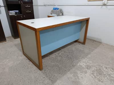 office desk table with side drawer table korean material neat & clean