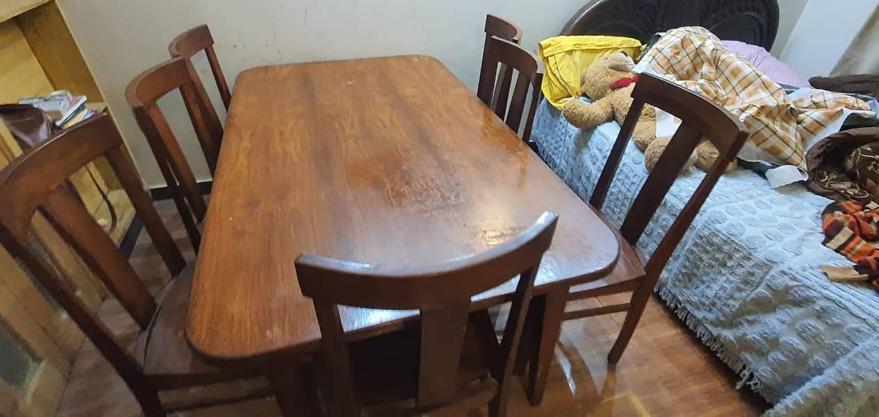 Solid Oak Dining Table Set for 8 – Durable & Well-Maintained 1