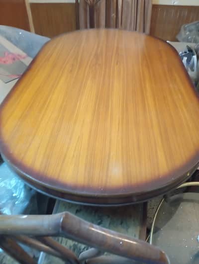 6 Seater Dining Table Set – Solid Wood – Classic Antique Style