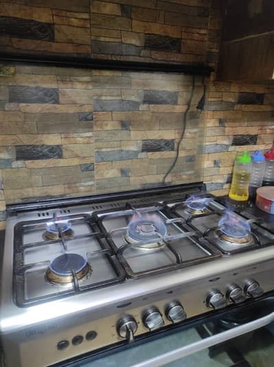 NASGAS Five Burner Steel Grill Oven