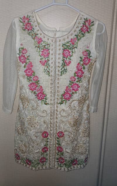 Short fancy shirt with gharara for 7-8 yrs old