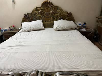 Bed with Side Tables + Showcase + Dressing Table