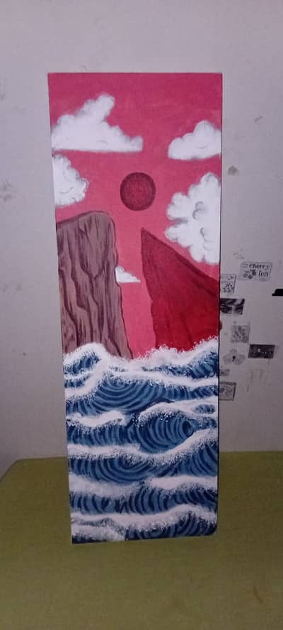 Original Hand-Painted Ocean Sunset – Premium Statement Art Piece