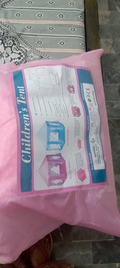 Pink colored girls tent house
