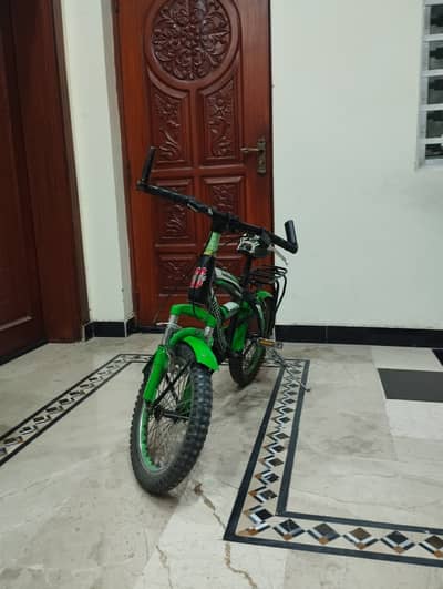 Super Shine Kids Bicycle (Ages 6–10) – Stylish Green Cycle for Sale