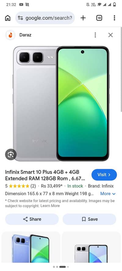 Infinix smart 10 plus 10 / 10 128 gb colour silver
