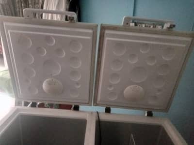 Haier double door deep freezer