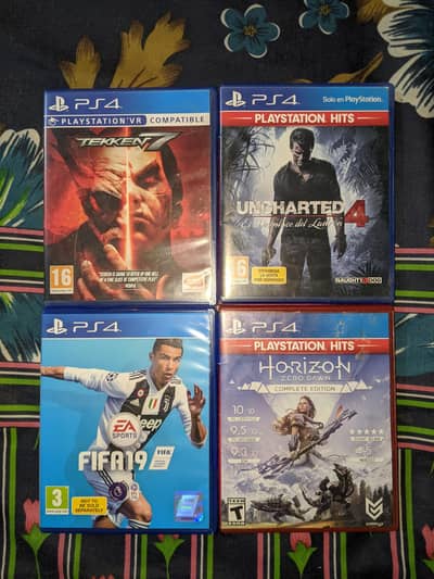 PS4 Games– Tekken 7, Uncharted 4, FIFA 19, Horizon Zero Dawn