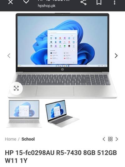 HP 15 – Slim Silver Design | Ryzen 5 7430 | 16gb ddr4 ram | 512 nvme |