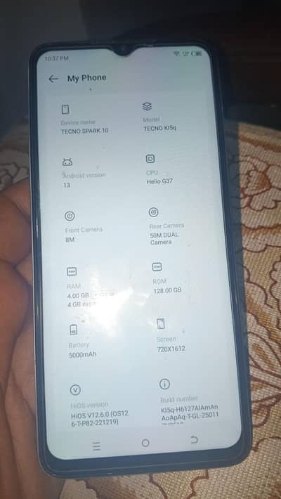 techno spark 10 with box