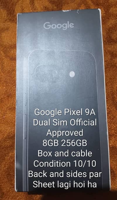 Google pixel 9a  Official PTA approved