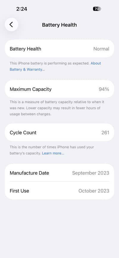 Iphone 15 Pro jv non PTA 128GB Black Titanium