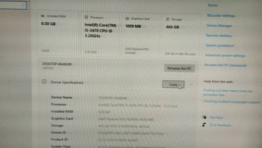 lenovo thinkcentre core I5 3 geaneration with graphic card AMD 1 gb