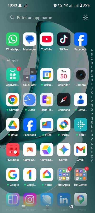 Real me c 71 8+128 green clour