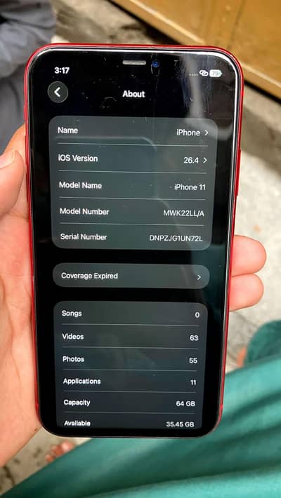 Iphone 11 JV 64 GB Red Color