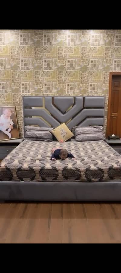 king size bed with 2 side tables and 1 dressing table for sale