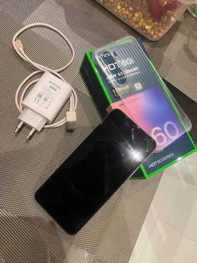 infinix hot 60i 8/128 10/10 with box 8 months warranty available