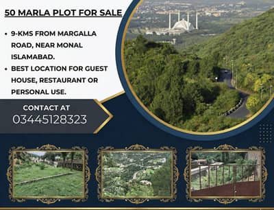 50 Marla Plot for Sale in Margalla Hills Near Old Monal Restaurant
