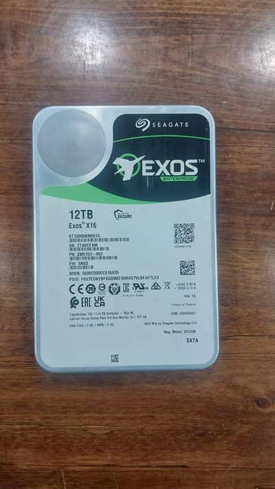 Seagate Exos X16 12TB Enterprise HDD | SATA 6Gb/s | 3.5” Hard Drive