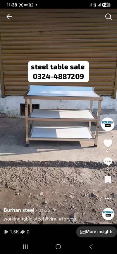 working table breading table kitchen table steel table sale