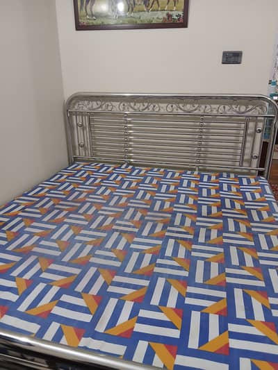 New steel bed with foam.