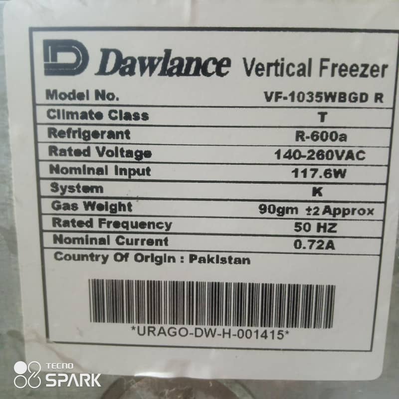 VERTICAL FREEZER 0