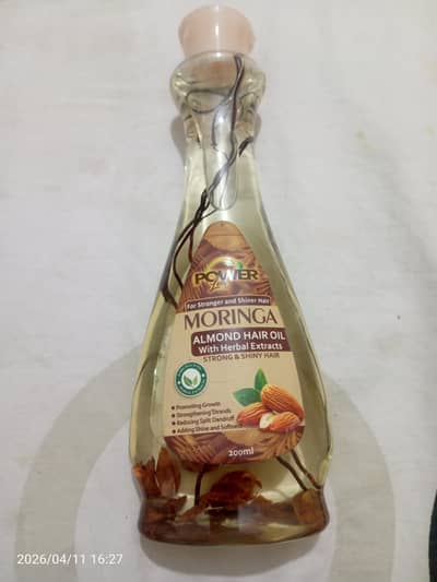 power leaf almond hair oil