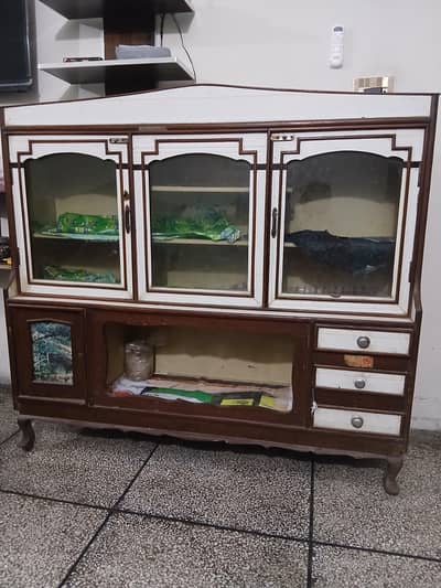 Pure Wood Show Case for sale in good condition.