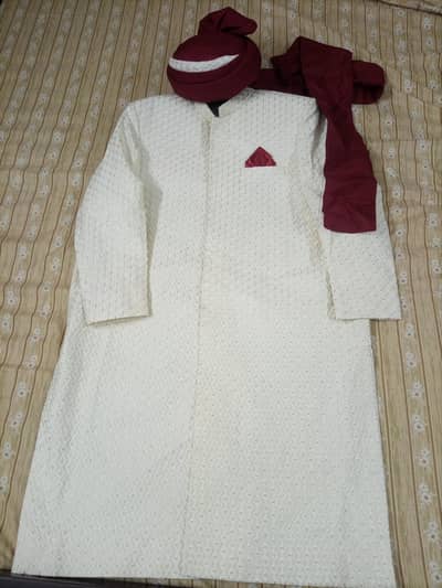 Traditional Kurta and Turban Set - One Time Use, 10/9 Condition