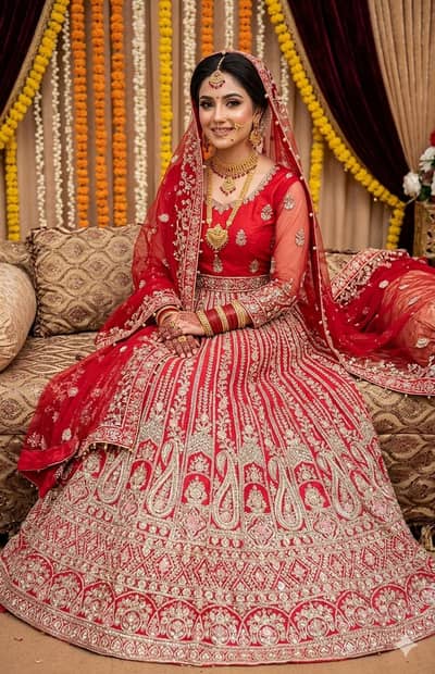 Premium Red Bridal Maxi  only one time used 10/10