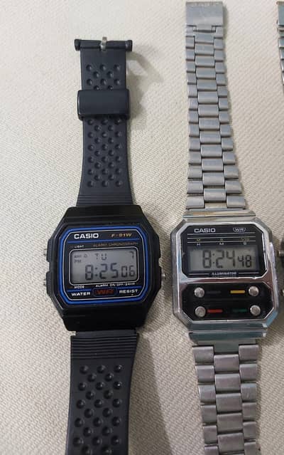 Casio F-91W,A100WE,AQ230A