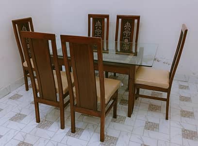 New Stylish 6 Chairs Set of Lacker Dinning Table