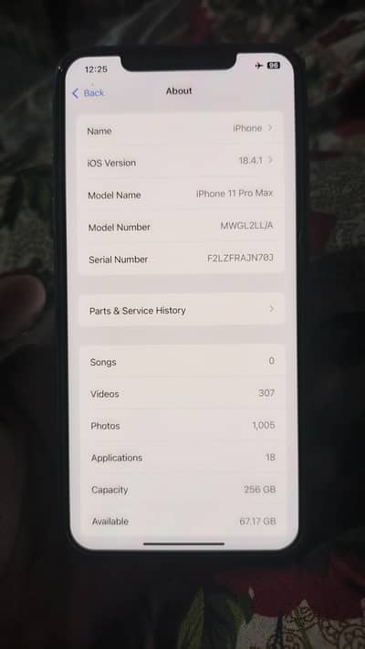 I Phone 11 Pro Max 256 gb Non PTA