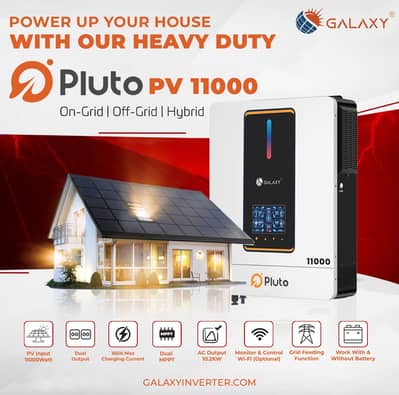 Galaxy Pluto PV11000 10.2Kw Hybrid Solar Inverter | Dual MPPT | BMS