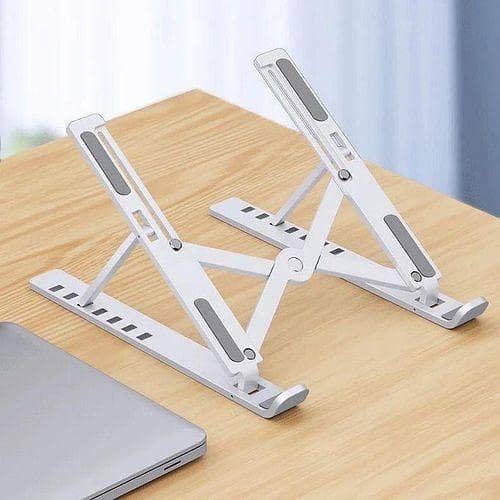Premium Full Aluminum Laptop Stand: Best Quality, Foldable, Adjustable, Portable, Ergonomic Laptop Holder/Bracket for Desk & Bed (Multi-Color Options)