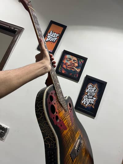 Acoustic + electric guitar just like new original singer company impor